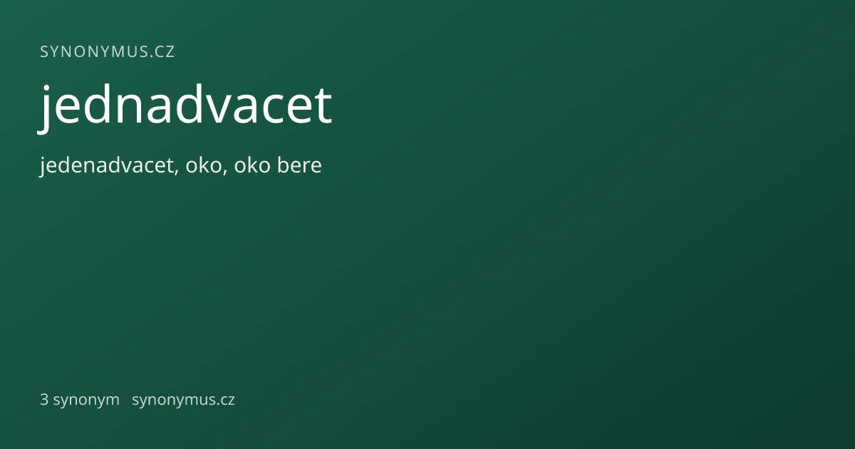 Náhled odkazu: jednadvacet