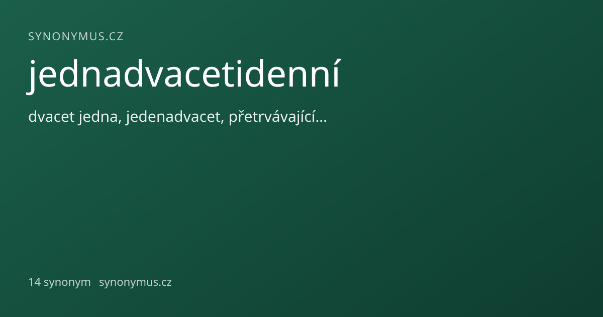 Náhled odkazu: jednadvacetidenní