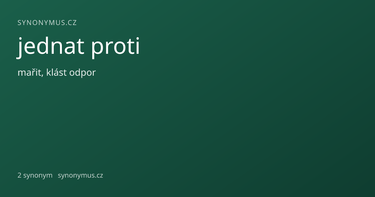 Náhled odkazu: jednat proti
