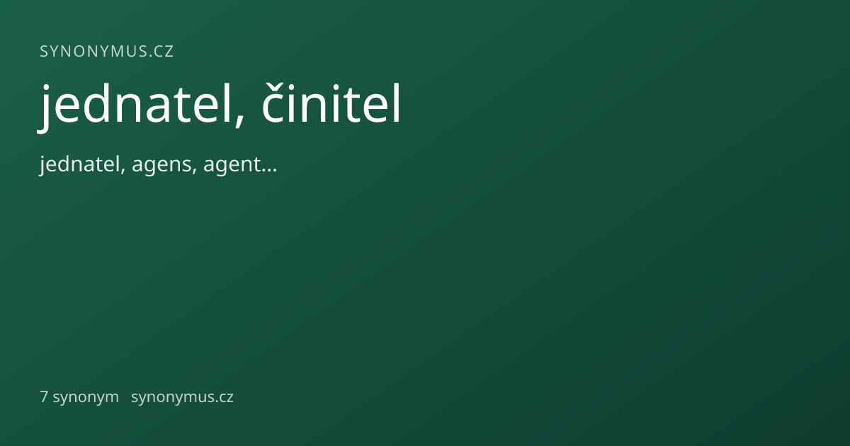 Náhled odkazu: jednatel, činitel