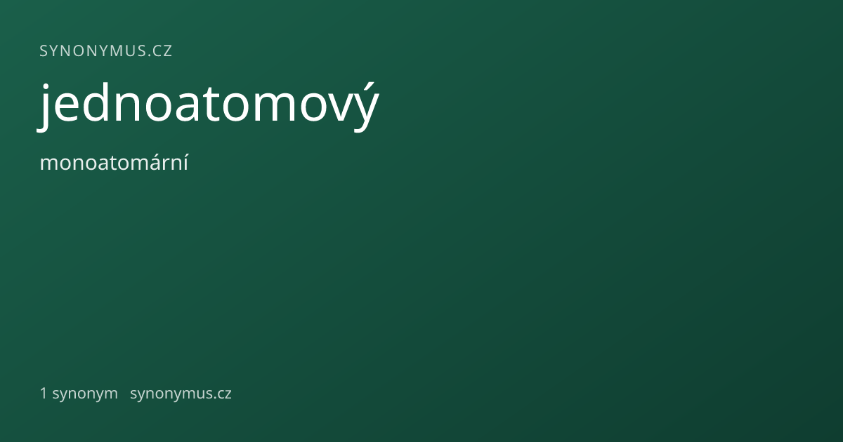 Náhled odkazu: jednoatomový