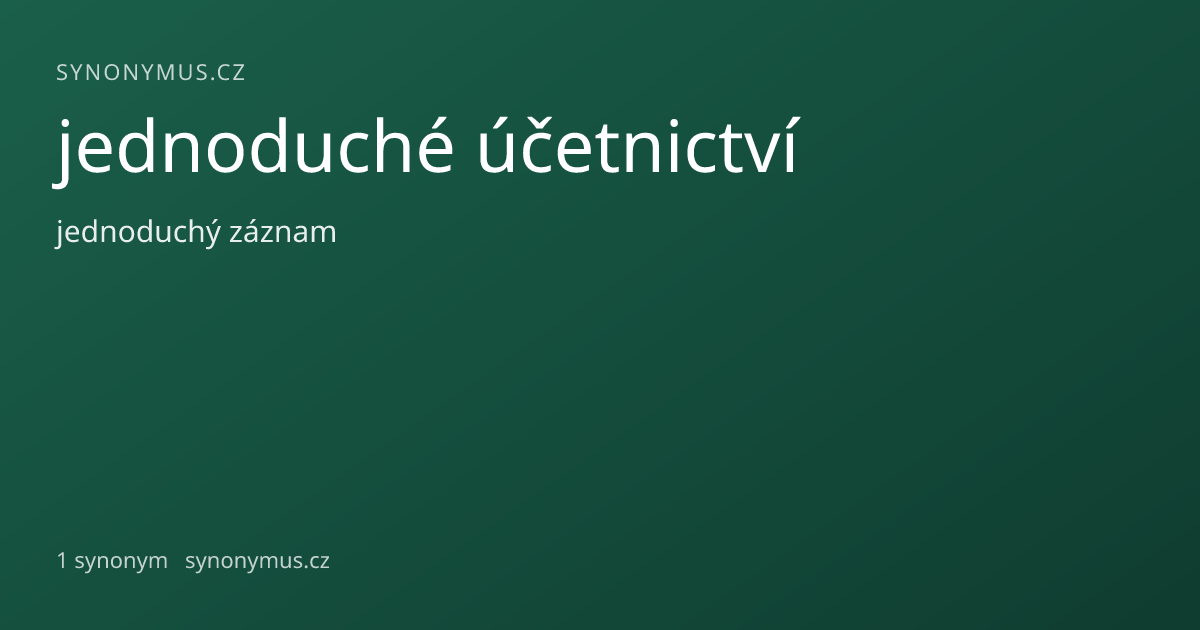 Náhled odkazu: jednoduché účetnictví