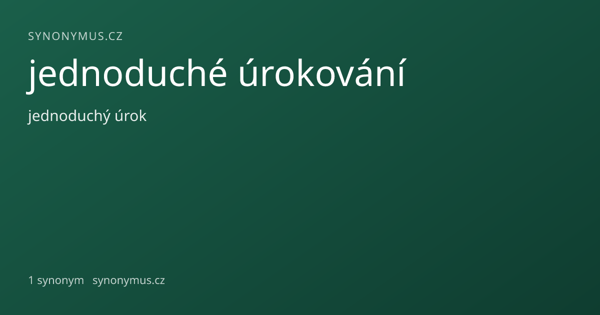 Náhled odkazu: jednoduché úrokování