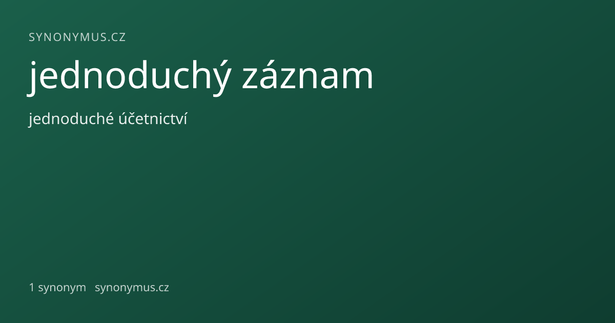 Náhled odkazu: jednoduchý záznam