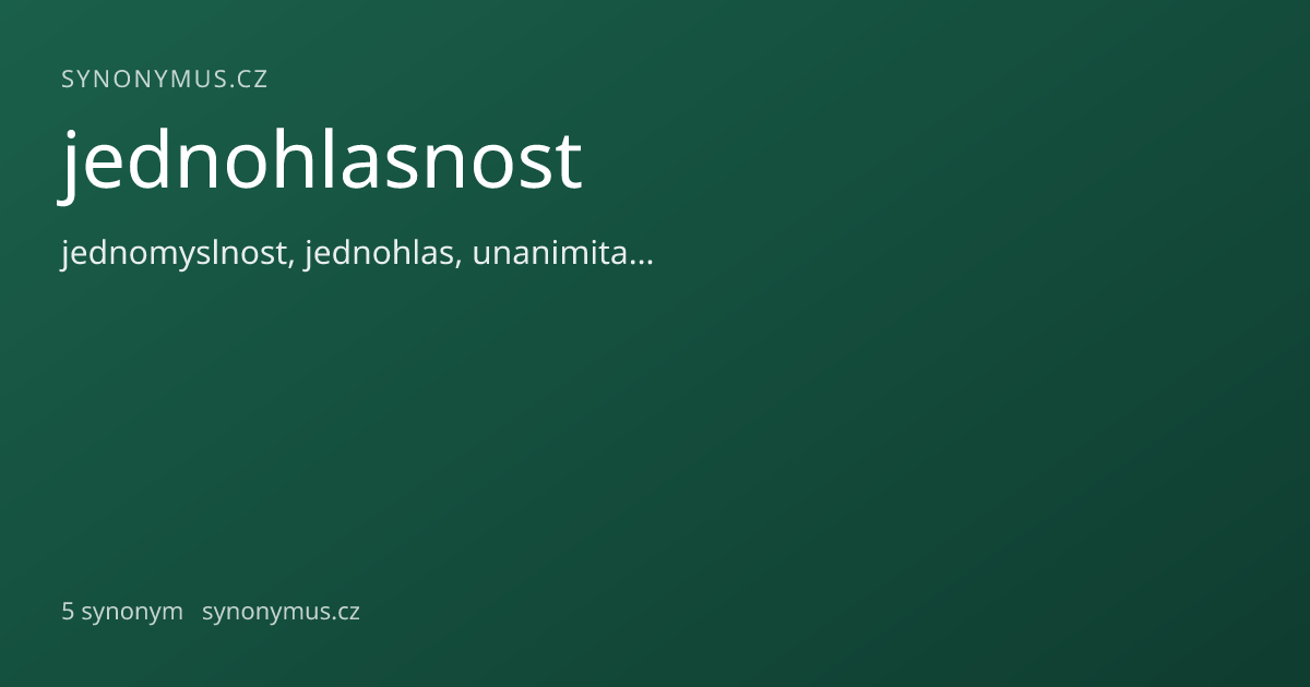 Náhled odkazu: jednohlasnost