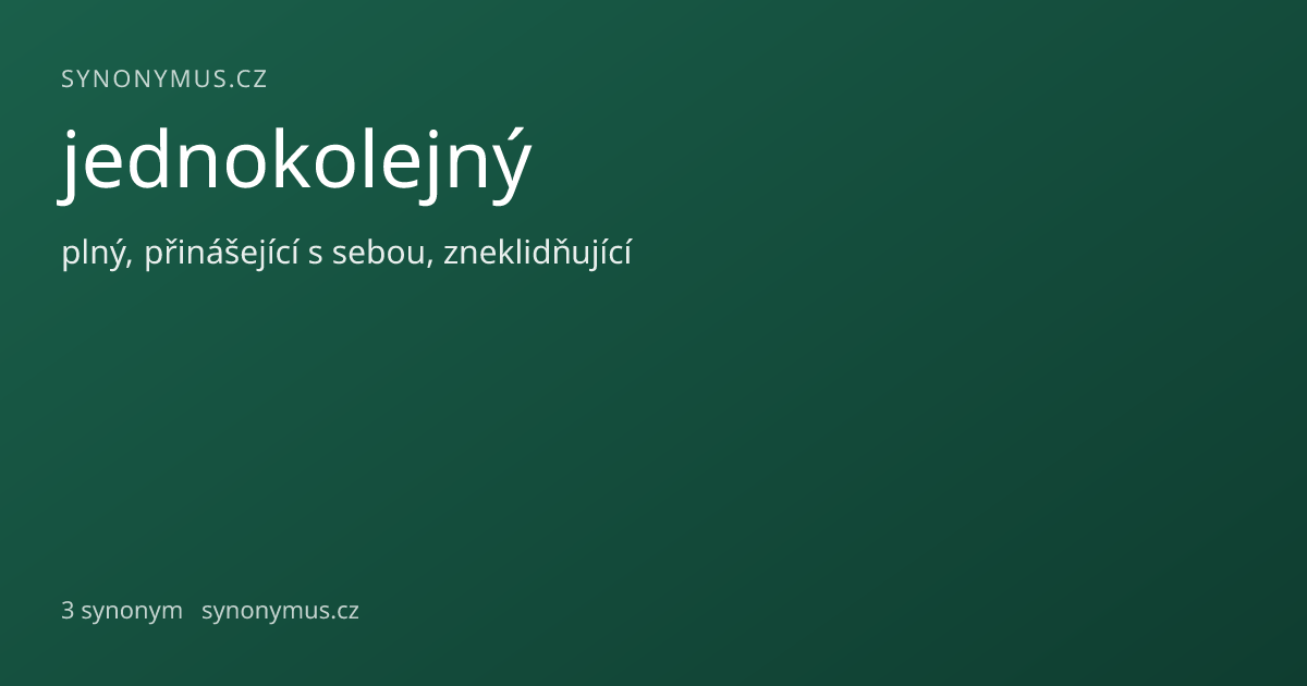 Náhled odkazu: jednokolejný