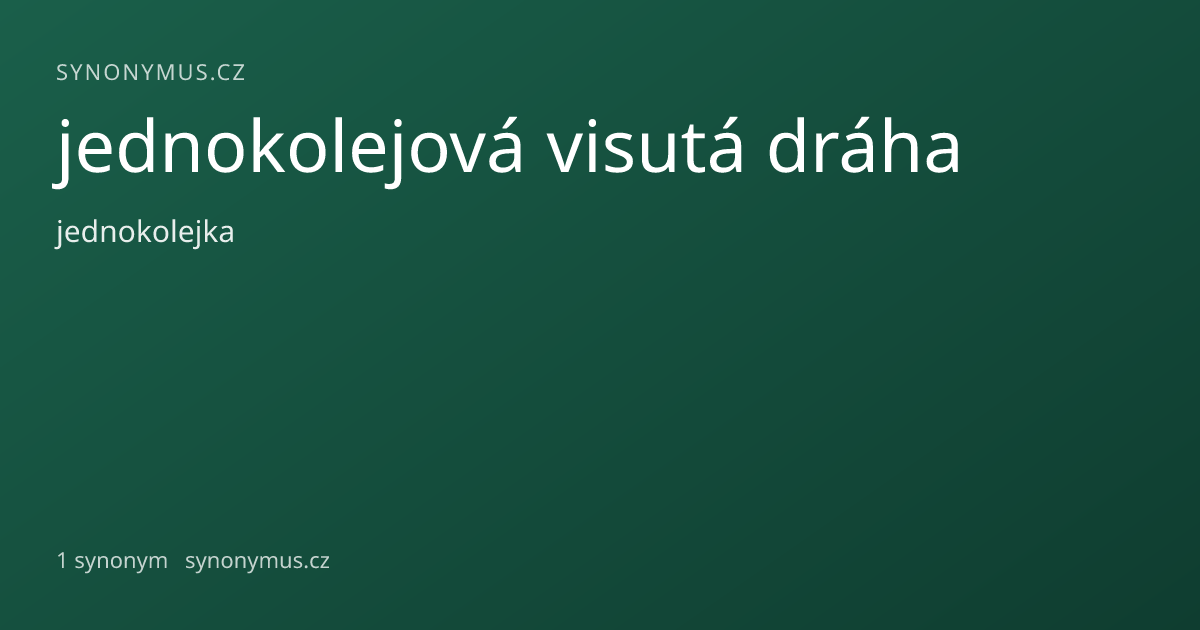 Náhled odkazu: jednokolejová visutá dráha