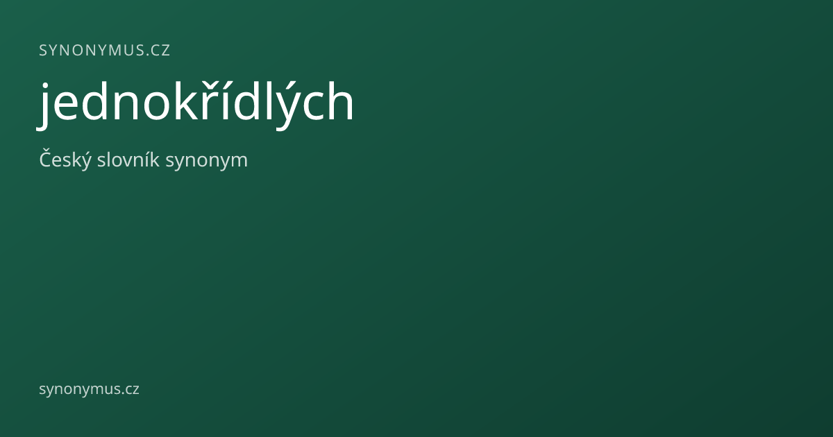 Náhled odkazu: jednokřídlých