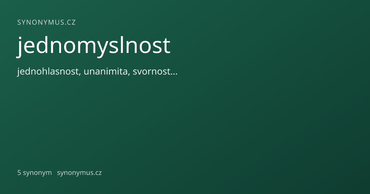 Náhled odkazu: jednomyslnost