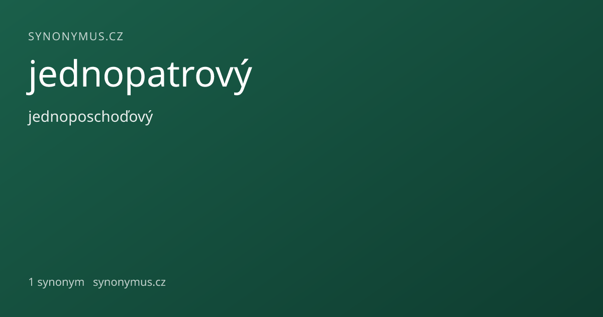 Náhled odkazu: jednopatrový