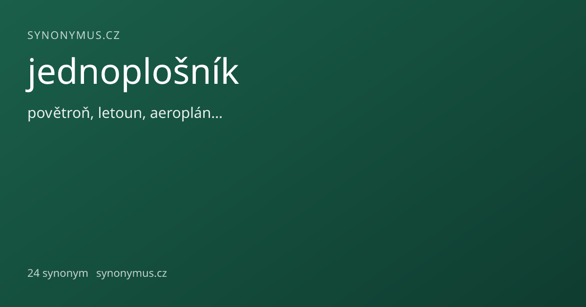 Náhled odkazu: jednoplošník