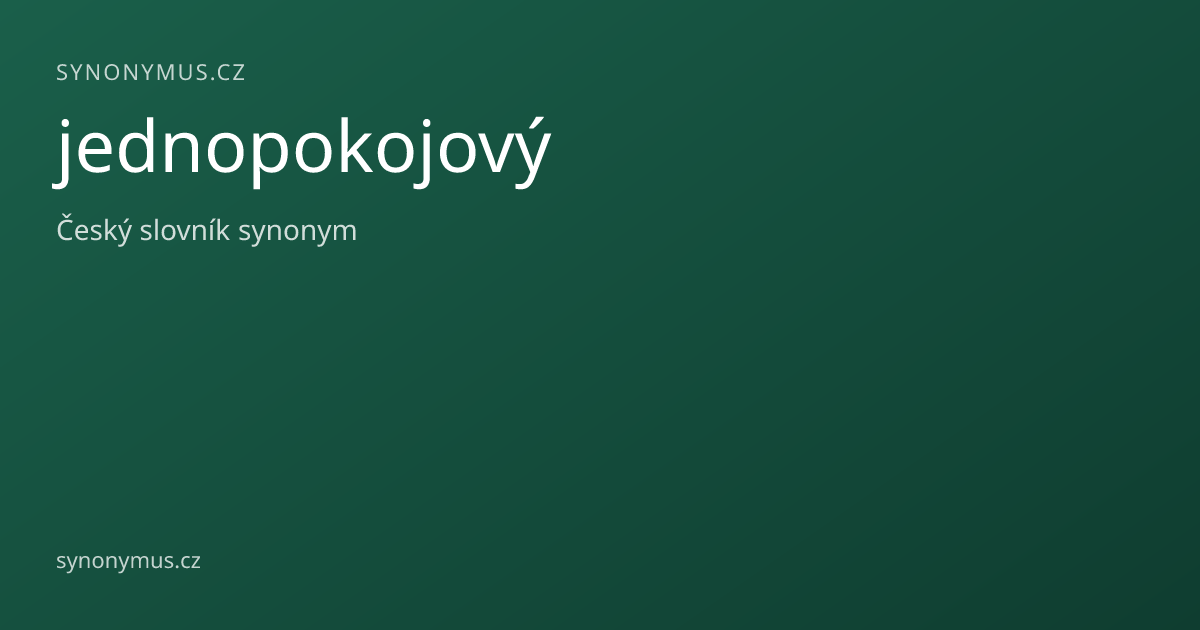 Náhled odkazu: jednopokojový