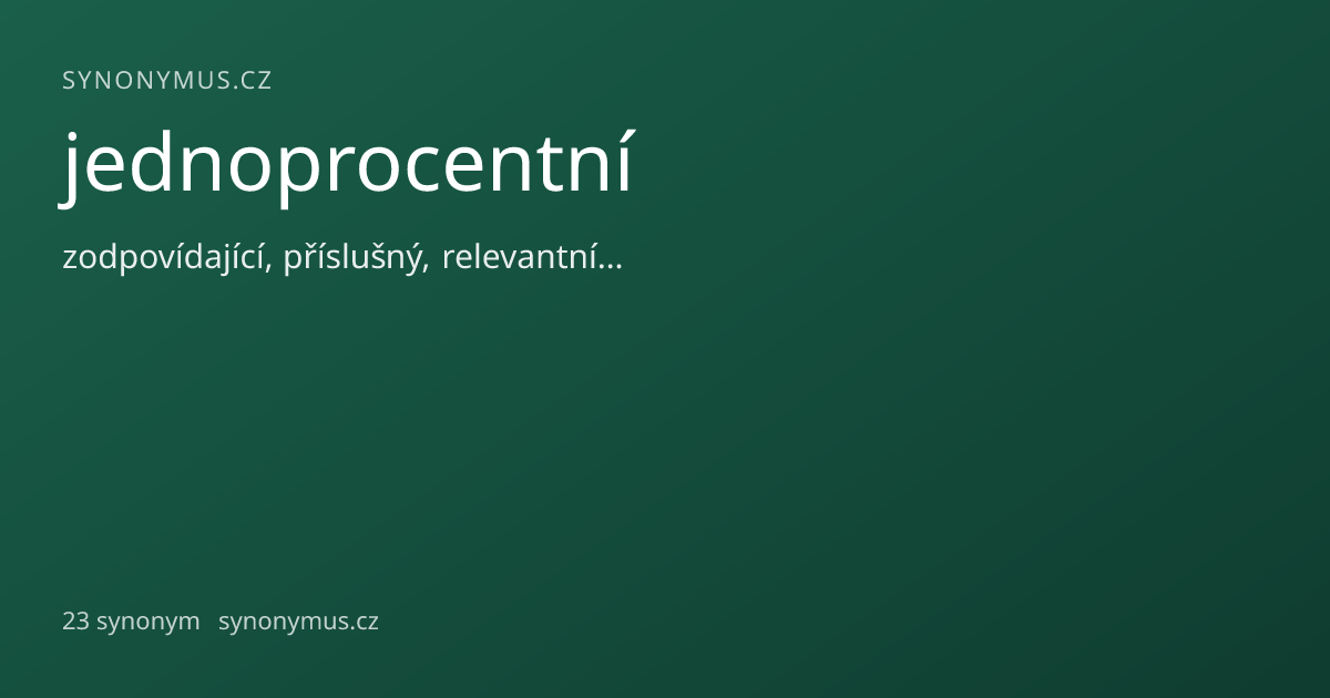 Náhled odkazu: jednoprocentní