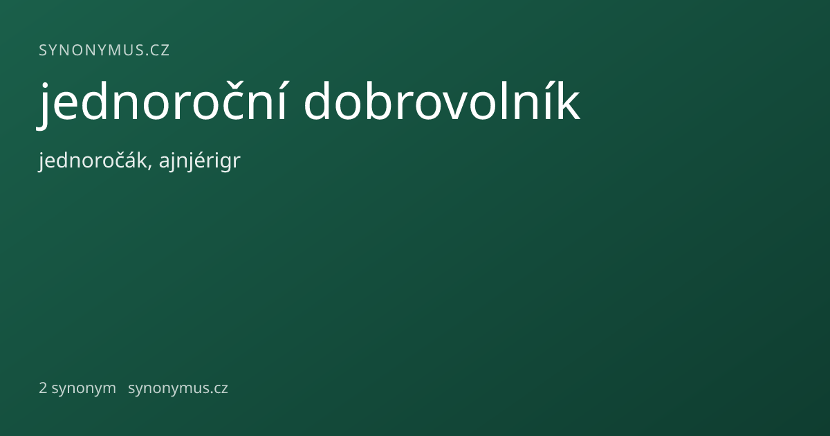 Náhled odkazu: jednoroční dobrovolník