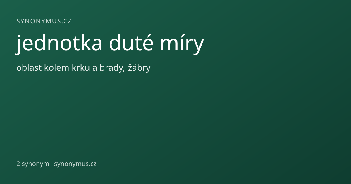 Náhled odkazu: jednotka duté míry