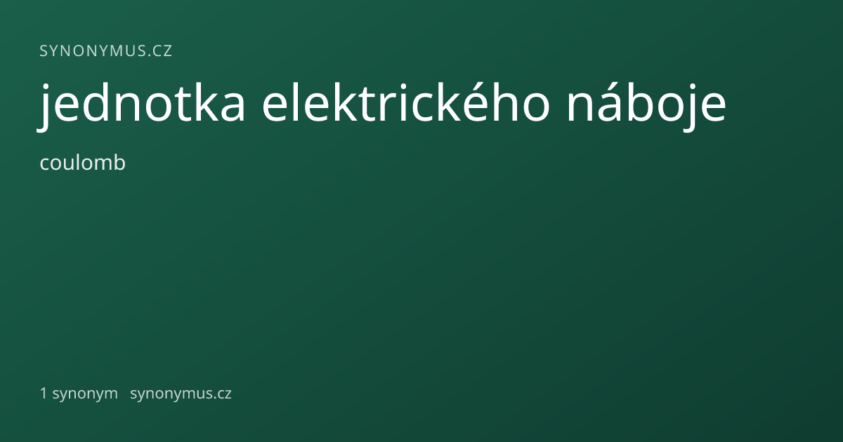 Náhled odkazu: jednotka elektrického náboje