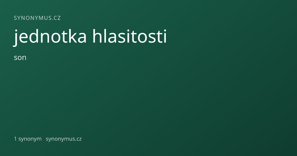 Náhled odkazu: jednotka hlasitosti