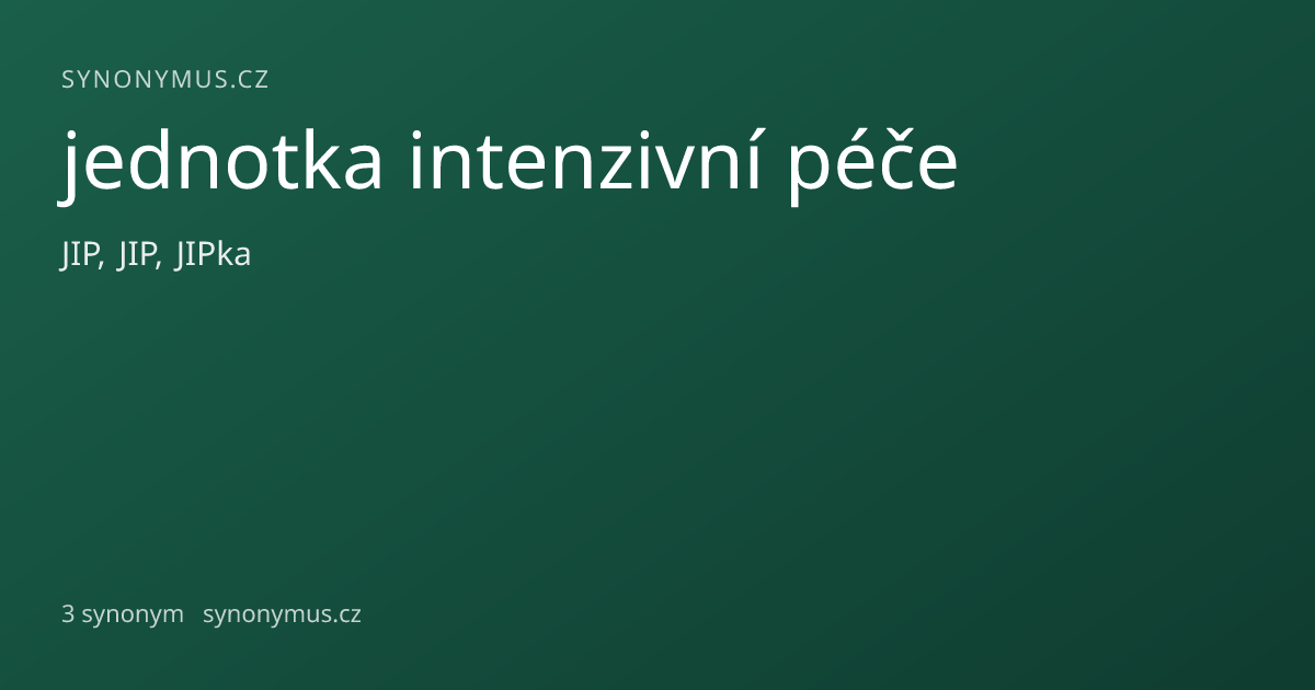 Náhled odkazu: jednotka intenzivní péče
