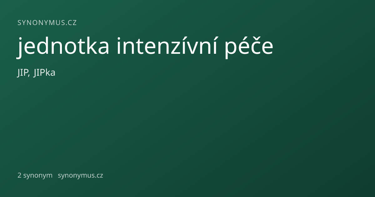 Náhled odkazu: jednotka intenzívní péče