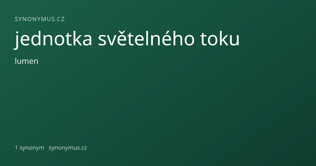 Náhled odkazu: jednotka světelného toku