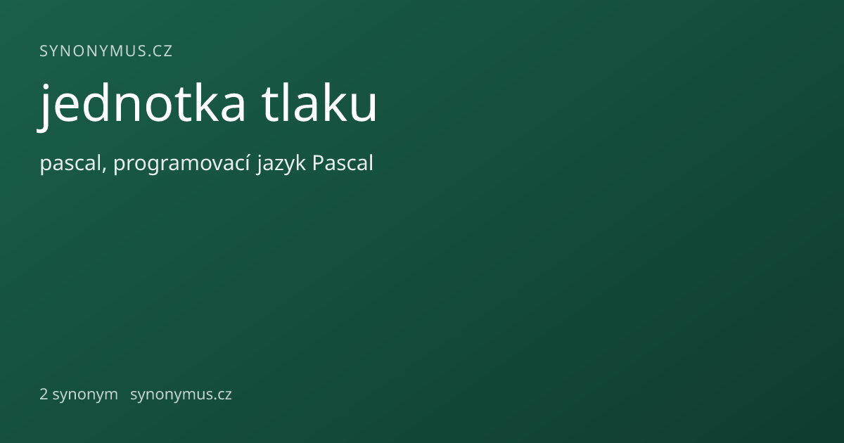 Náhled odkazu: jednotka tlaku