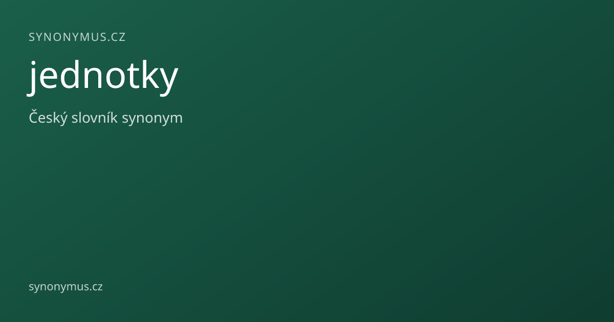 Náhled odkazu: jednotky