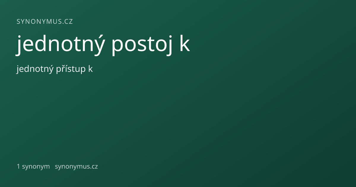 Náhled odkazu: jednotný postoj k