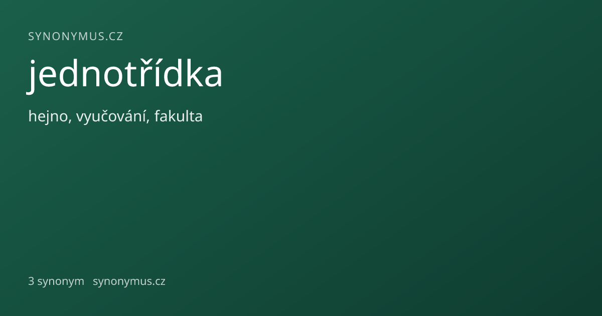 Náhled odkazu: jednotřídka