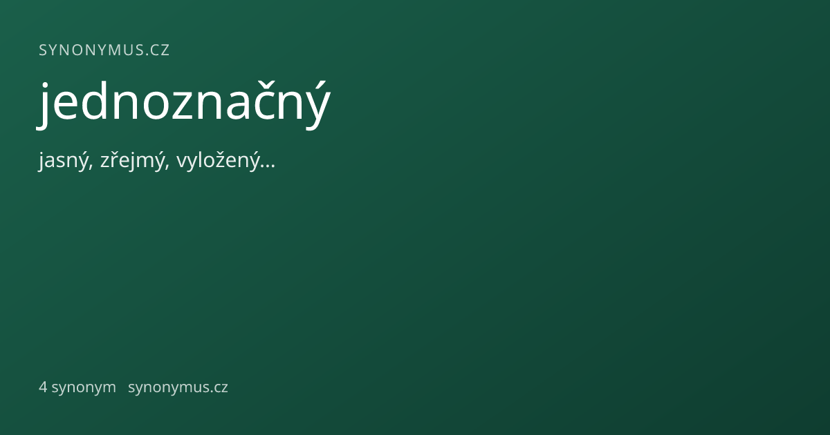 Náhled odkazu: jednoznačný