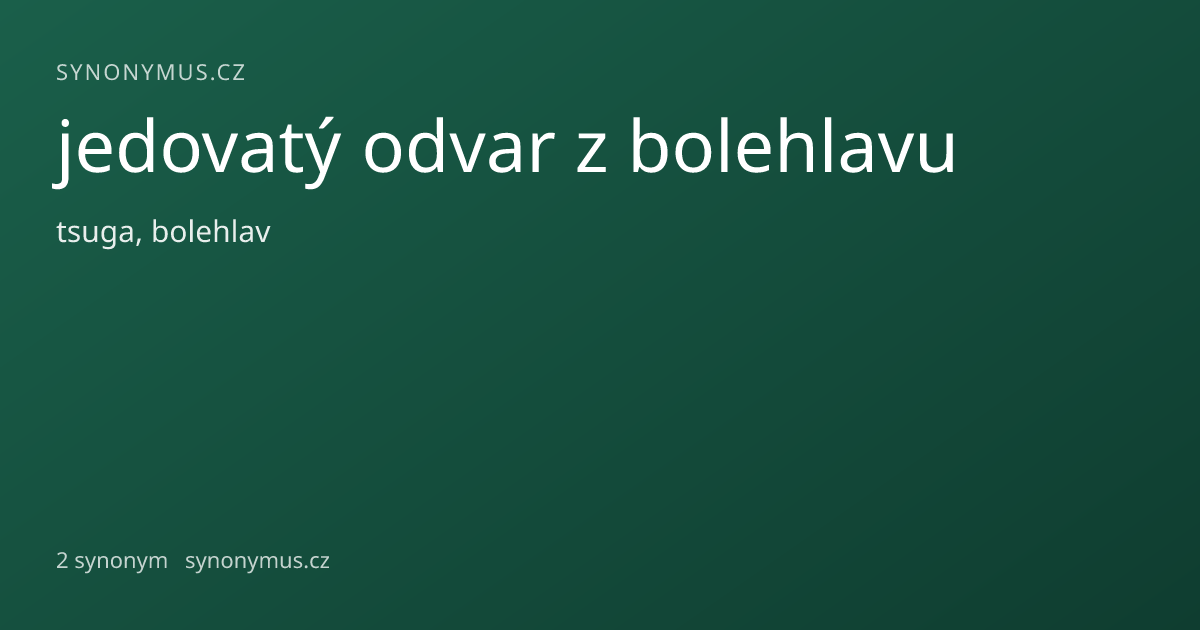 Náhled odkazu: jedovatý odvar z bolehlavu