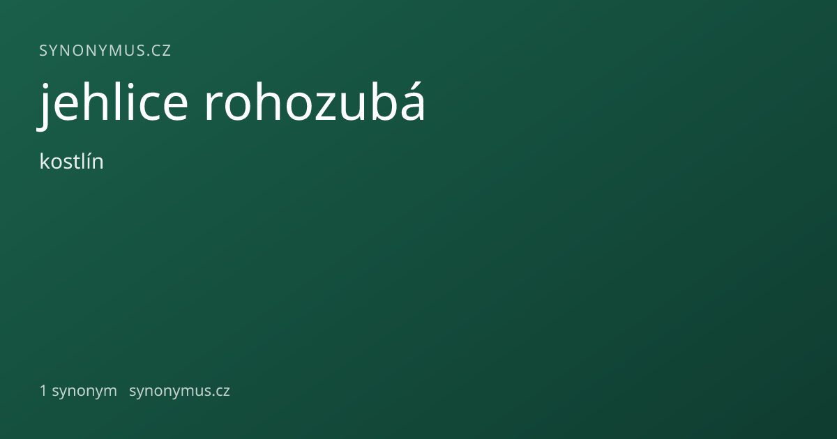 Náhled odkazu: jehlice rohozubá