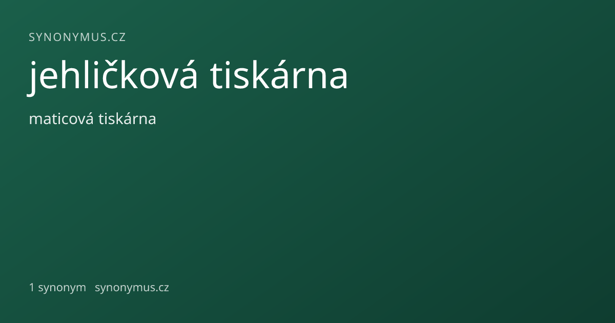 Náhled odkazu: jehličková tiskárna