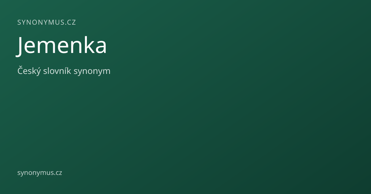 Náhled odkazu: Jemenka