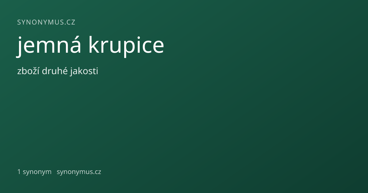 Náhled odkazu: jemná krupice