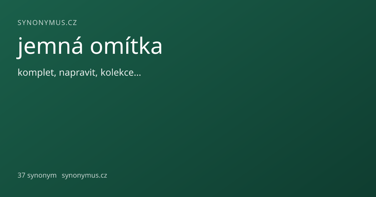 Náhled odkazu: jemná omítka