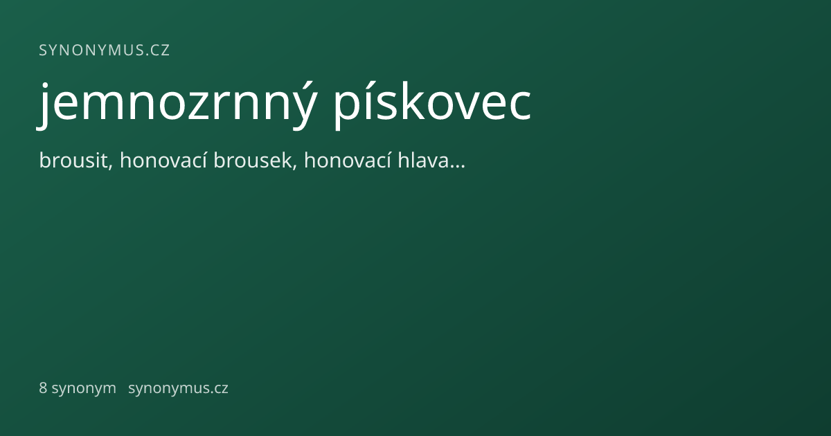 Náhled odkazu: jemnozrnný pískovec
