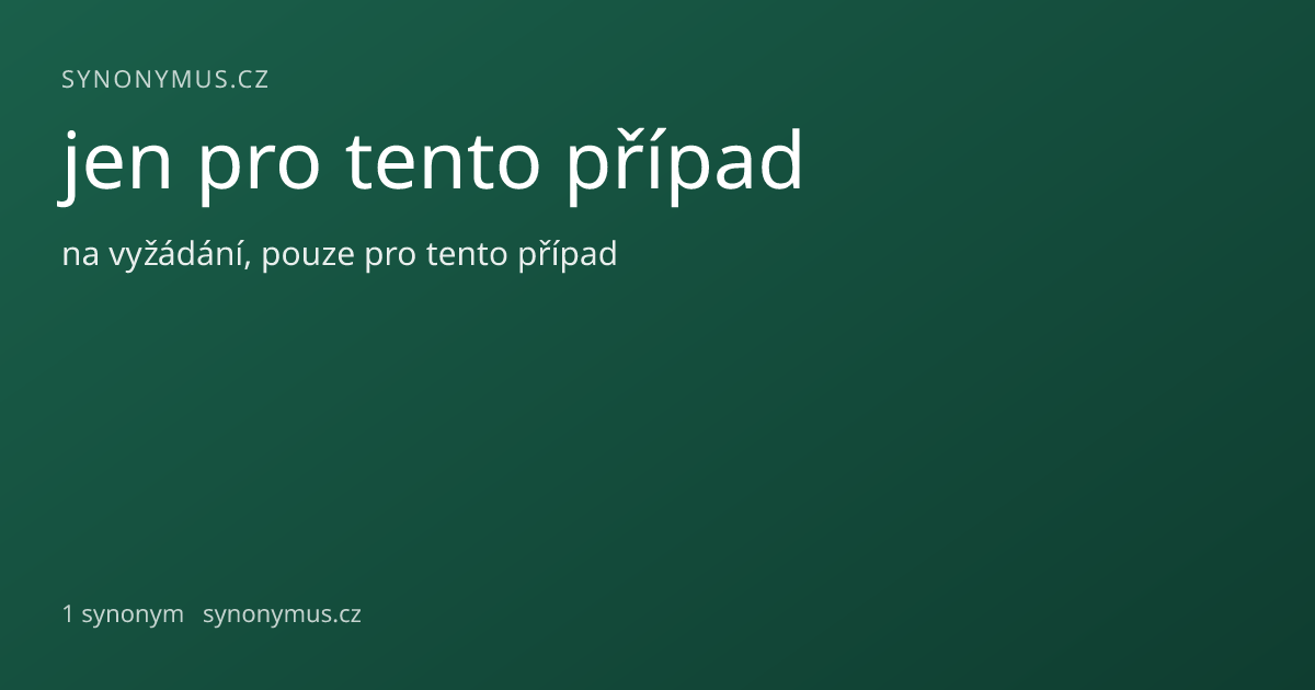 Náhled odkazu: jen pro tento případ