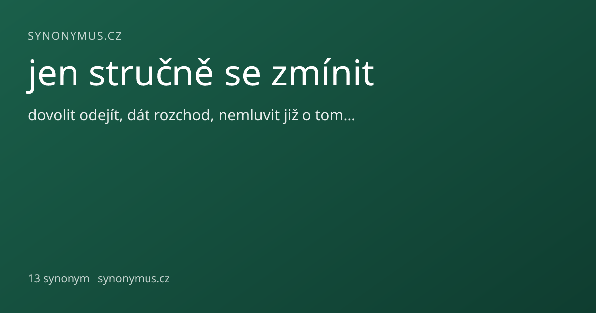 Náhled odkazu: jen stručně se zmínit