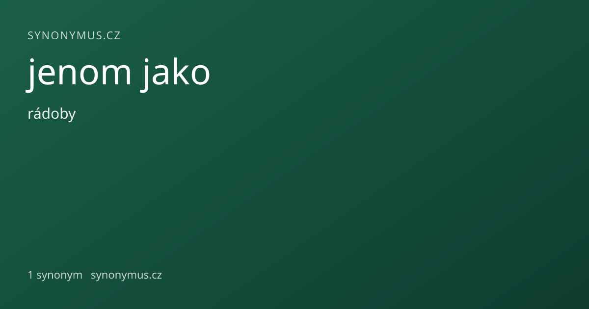 Náhled odkazu: jenom jako