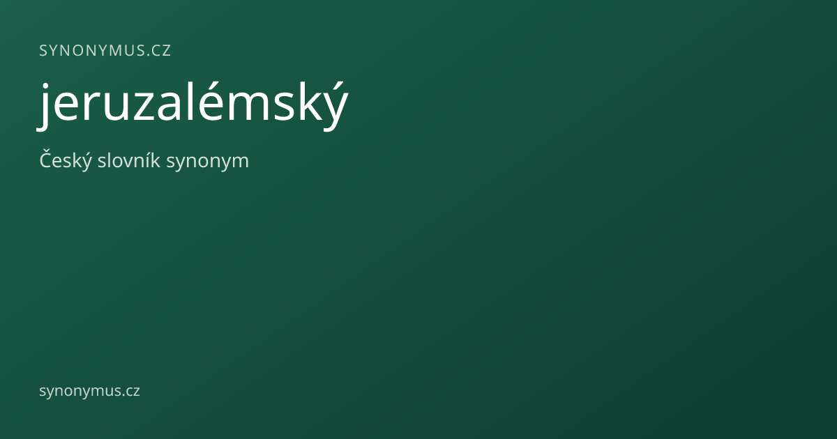 Náhled odkazu: jeruzalémský