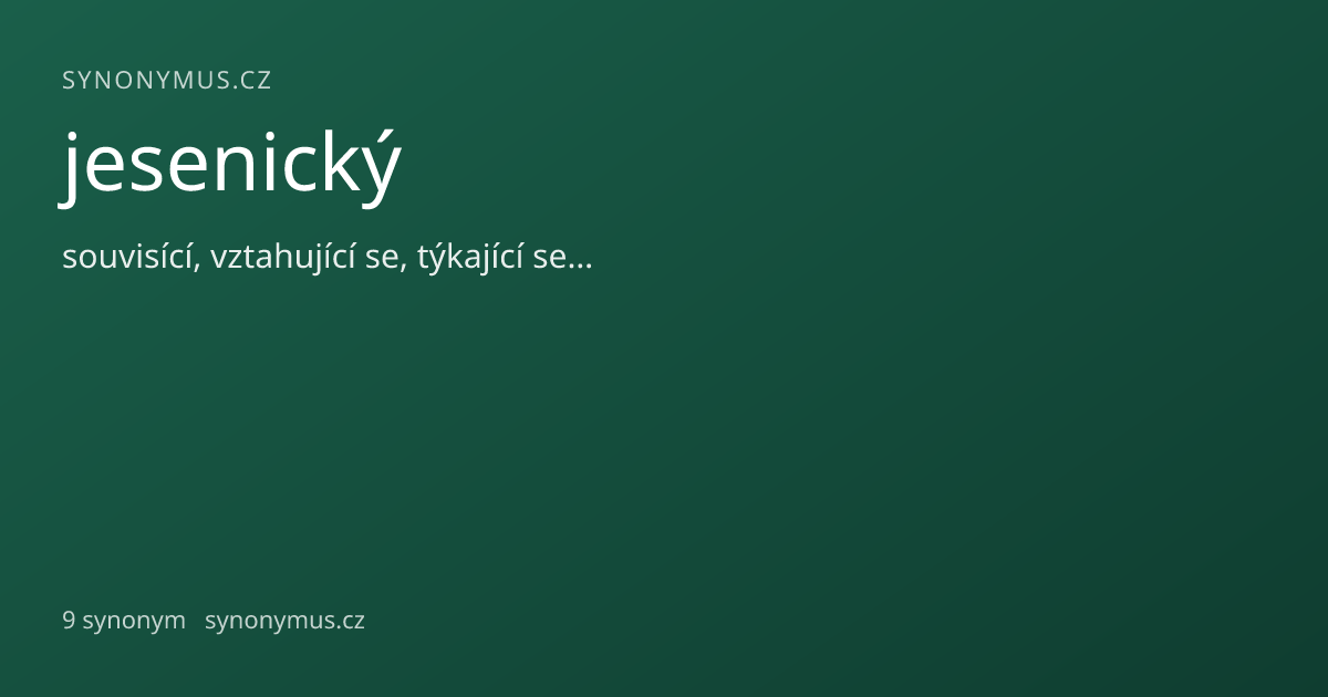 Náhled odkazu: jesenický