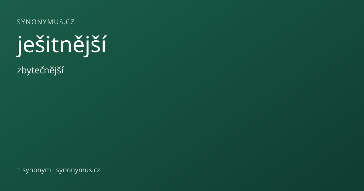 Náhled odkazu: ješitnější