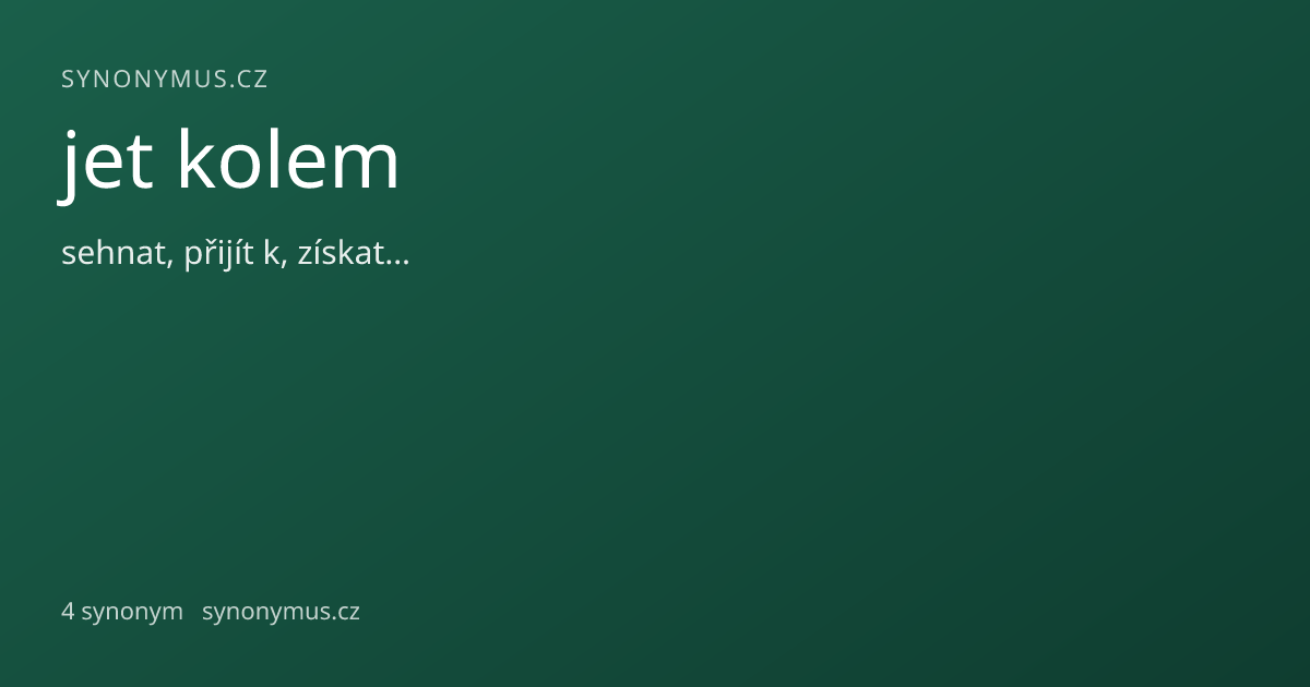 Náhled odkazu: jet kolem