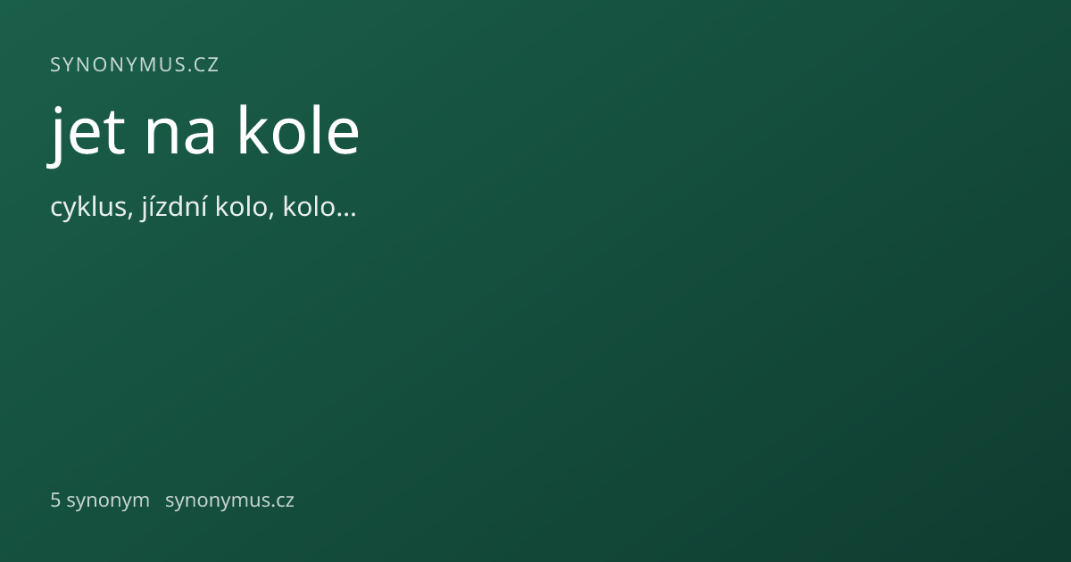 Náhled odkazu: jet na kole
