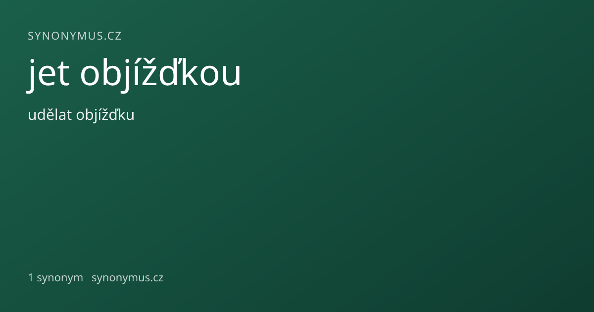 Náhled odkazu: jet objížďkou