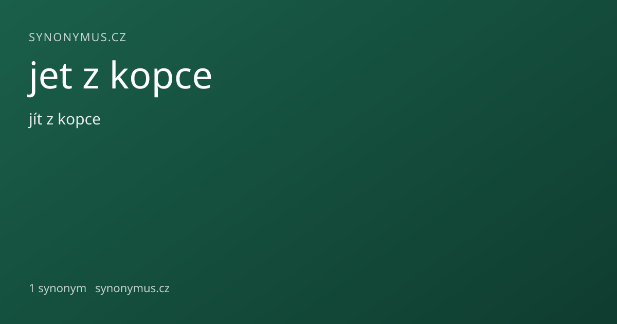 Náhled odkazu: jet z kopce