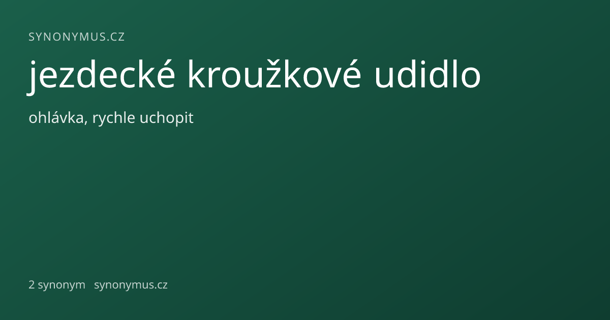 Náhled odkazu: jezdecké kroužkové udidlo