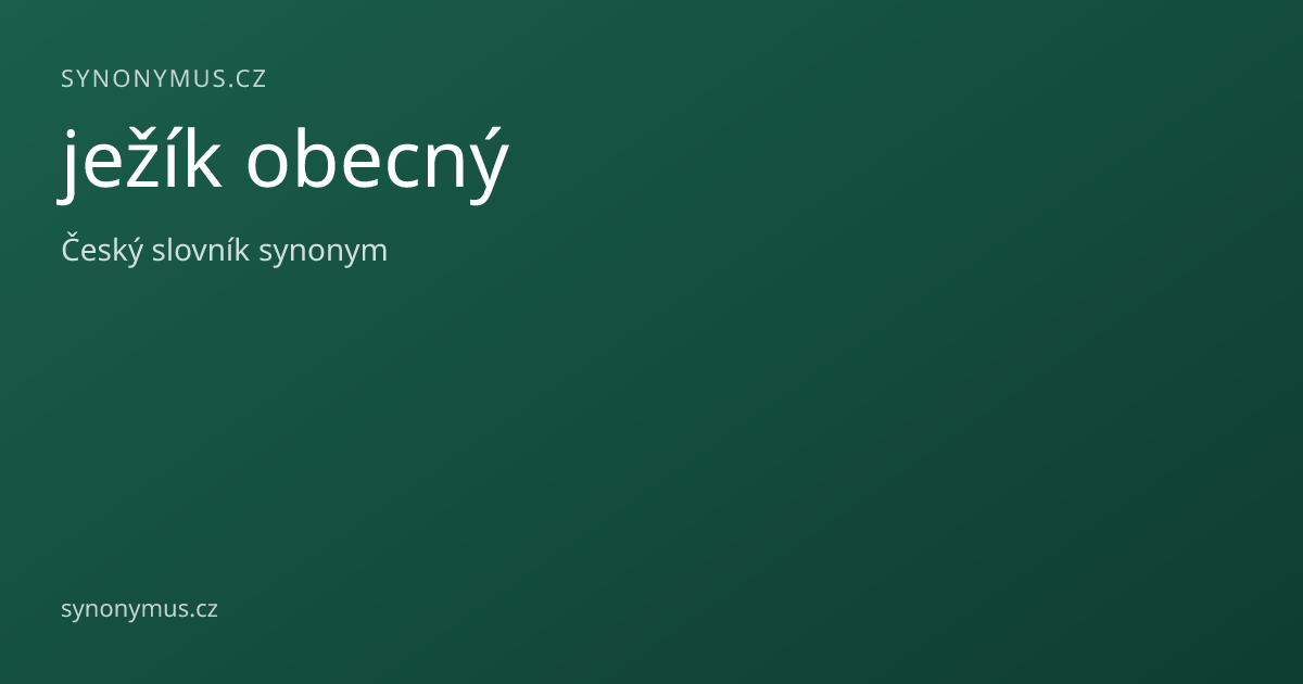 Náhled odkazu: ježík obecný