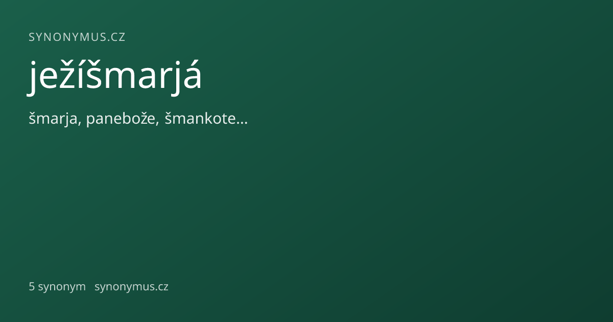 Náhled odkazu: ježíšmarjá