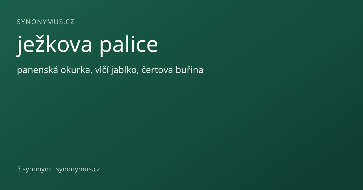 Náhled odkazu: ježkova palice
